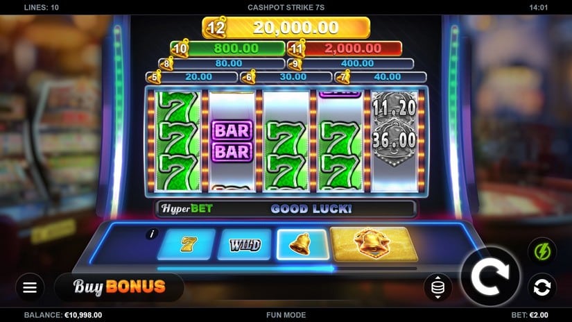 Cashpot Strike 7s slot screen 1