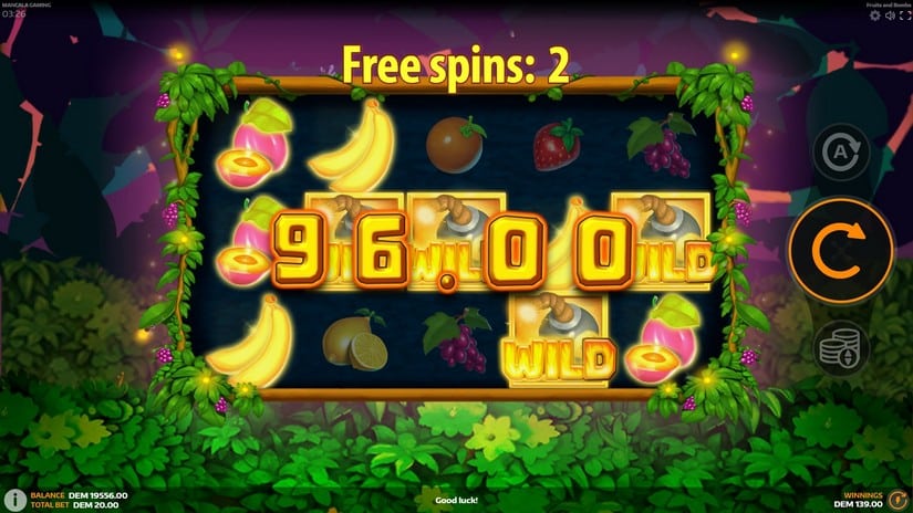 Fruits and Bombs slot screen 7