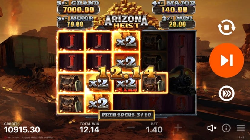 Arizona Heist: Hold and Win slot screen 5
