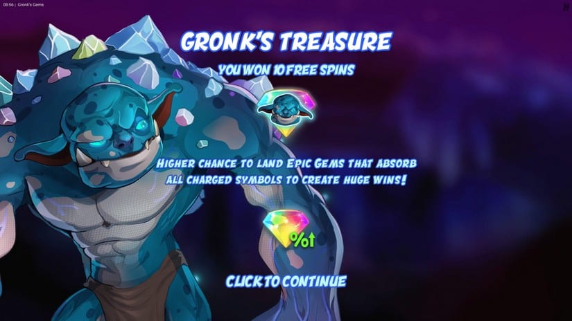 Gronk’s Gems slot screen 5
