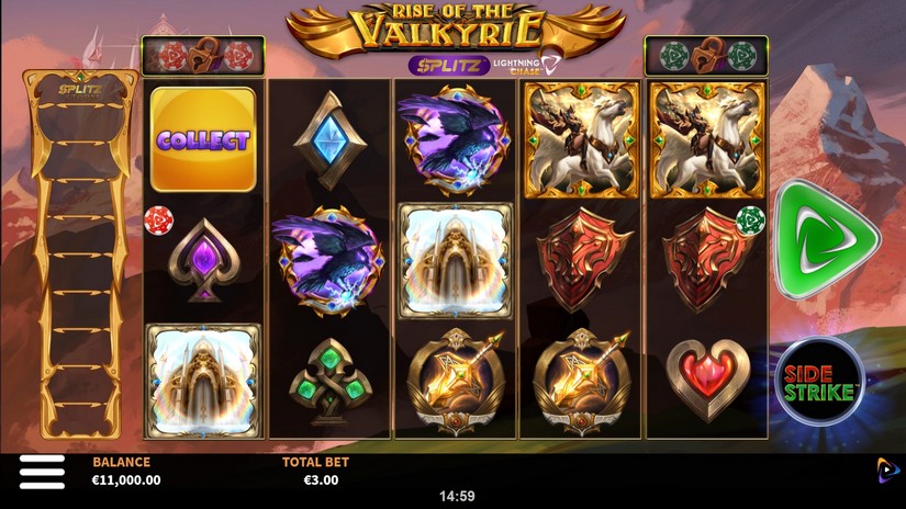 Rise of the Valkyrie Splitz™ Lightning Chase slot screen 1