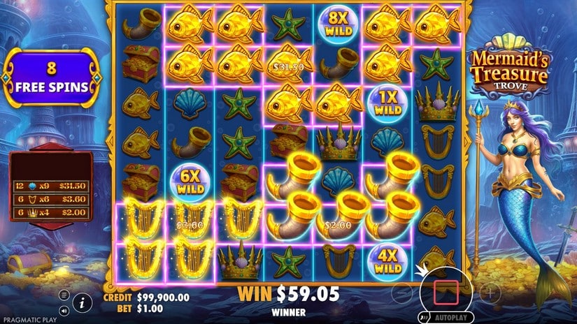 Mermaid’s Treasure Trove slot screen 6