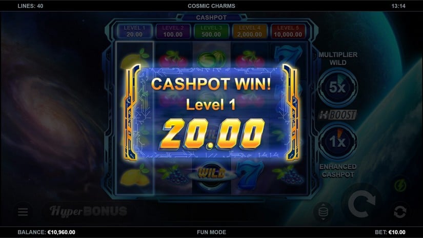 Cosmic Charms slot screen 2