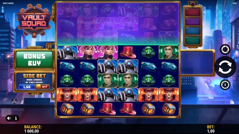 Vault Squad slot screen 1