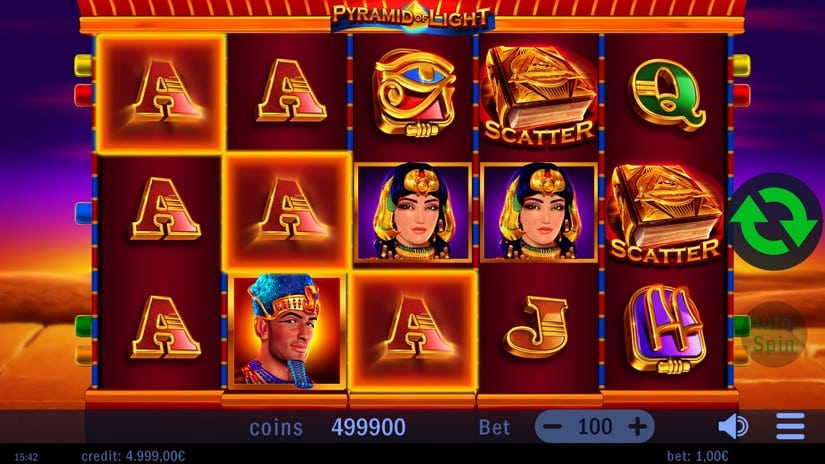 Pyramid of Light slot screen 1