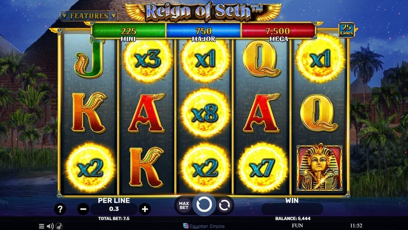 Reign of Seth slot screen 4