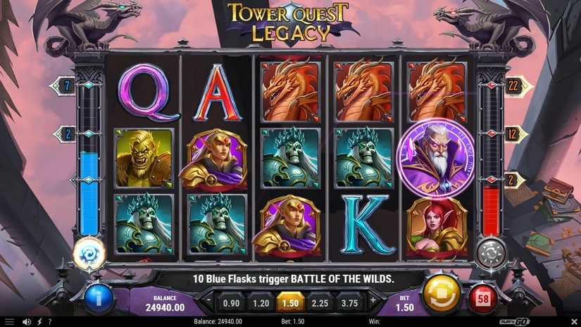 Tower Quest Legacy slot screen 2