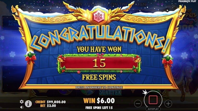 Gates of Olympus Xmas 1000 slot screen 4