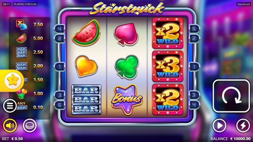 Starstruck slot screen 1
