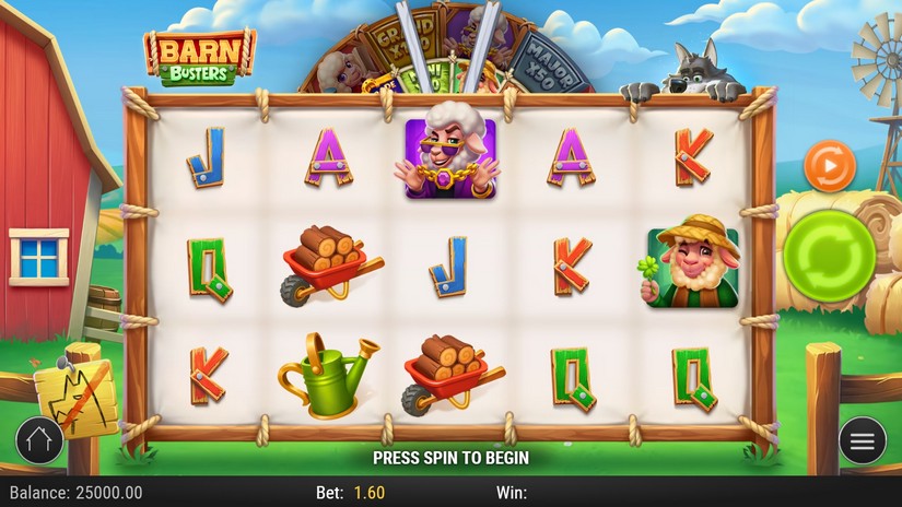 Barn Busters slot screen 1