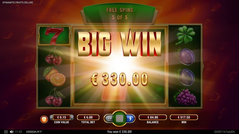 Dynamite Fruits Deluxe slot screen 9