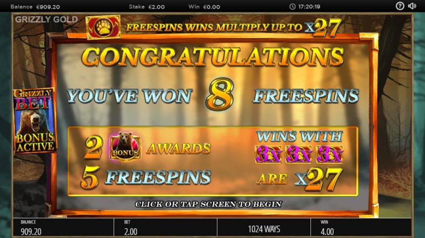 Grizzly Gold slot screen 5