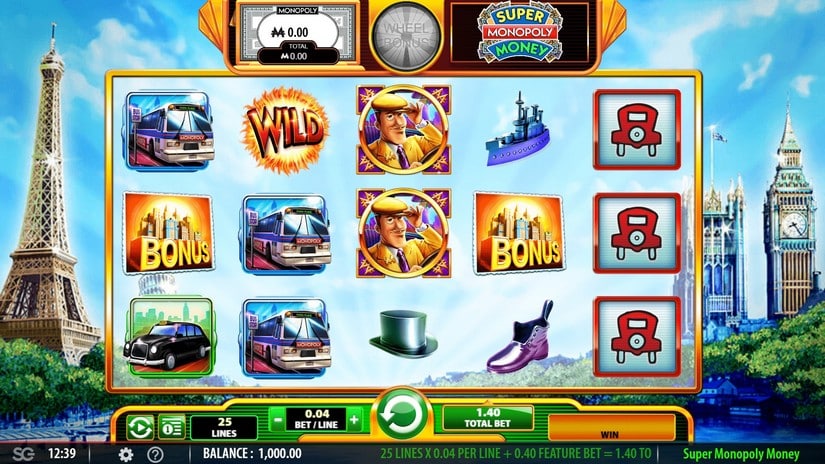 Super Monopoly Money slot screen 1
