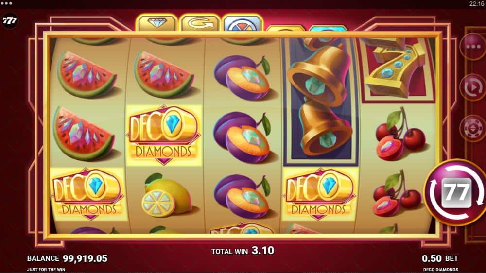 Deco Diamonds online slot features