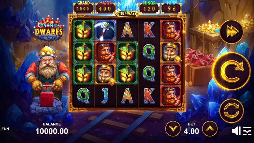 Dynamite Dwarfs slot screen 1