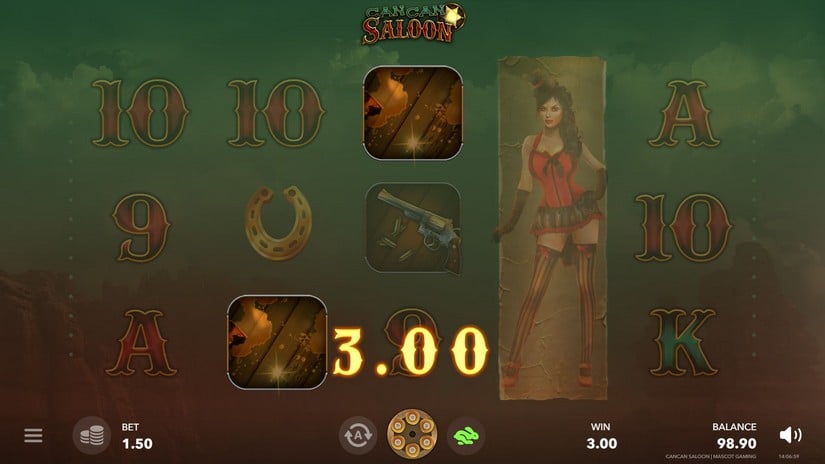 CanCan Saloon slot screen 4