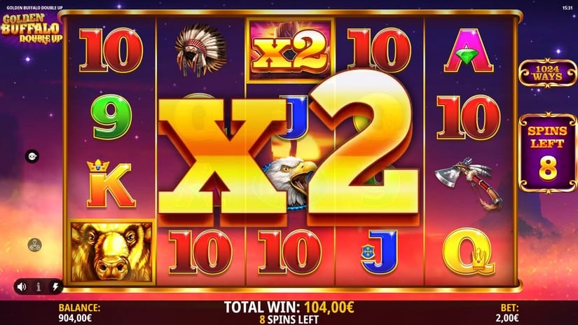 Golden Buffalo Double Up slot screen 6