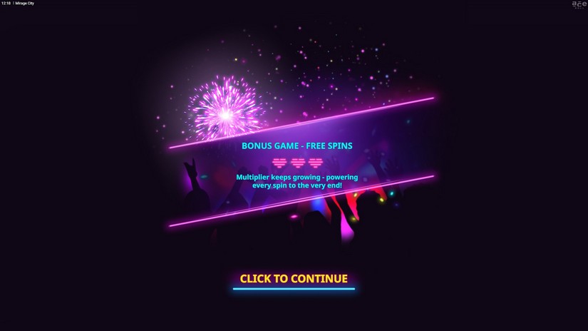 Mirage City slot screen 3