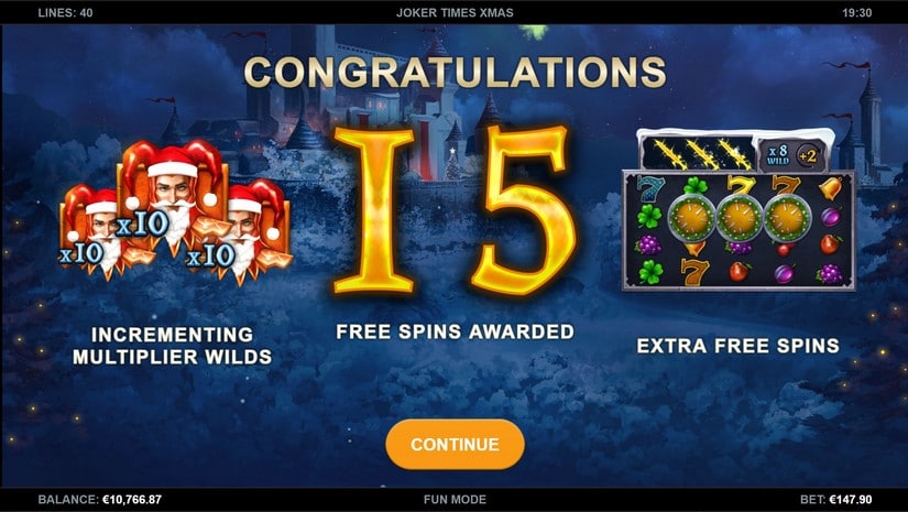 Joker Times Xmas slot screen 4