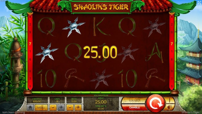 Shaolins Tiger slot screen 3