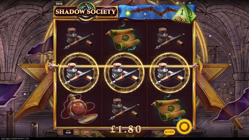 Shadow Society slot screen 2
