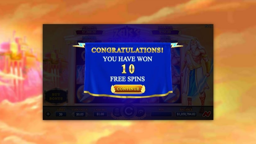 Zeus’s Thunderbolt slot screen 3