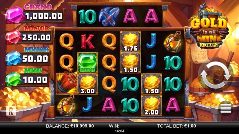 Gold is all Mine 10K Ways slot screen 1