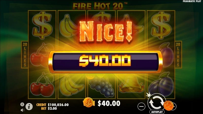 Fire Hot 20 slot screen 4