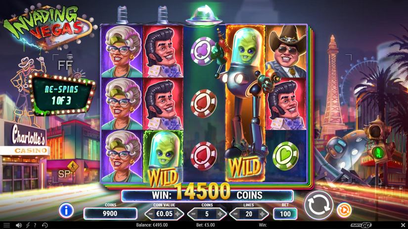 Invading Vegas slot screen 3