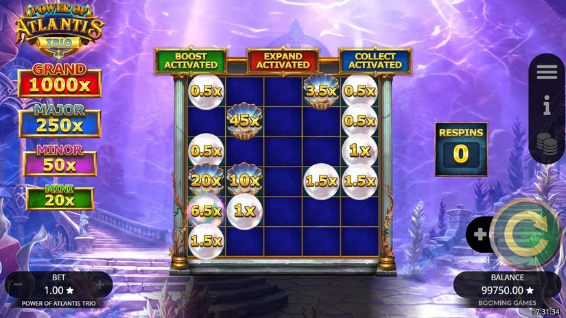 Power of Atlantis Trio slot screen 6