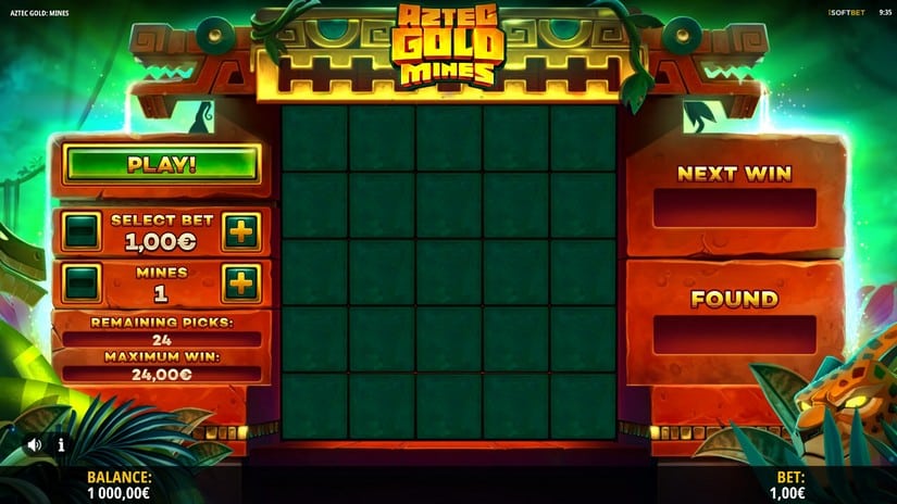 Aztec Gold Mines slot screen 1