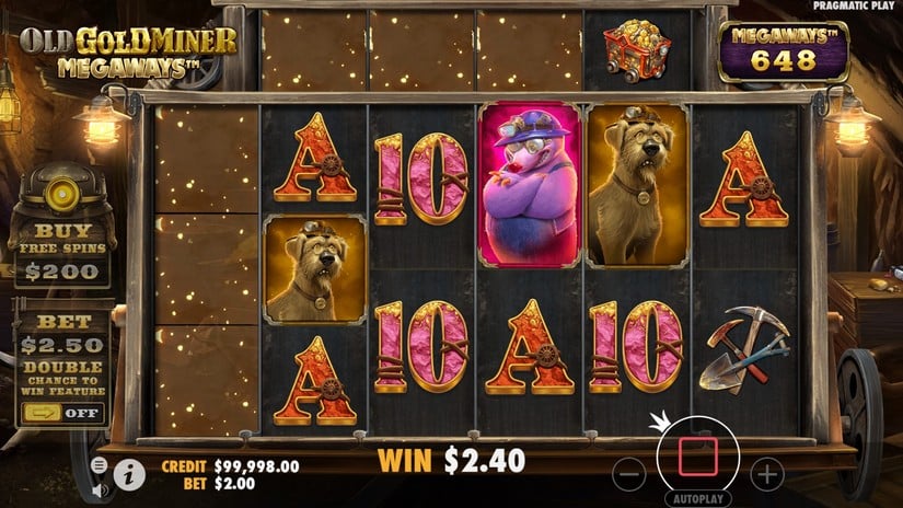 Old Gold Miner Megaways slot screen 2
