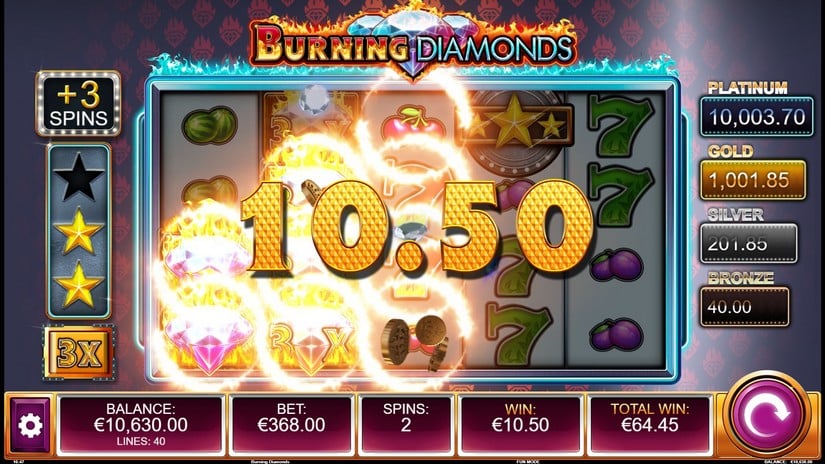 Burning Diamonds slot screen 5