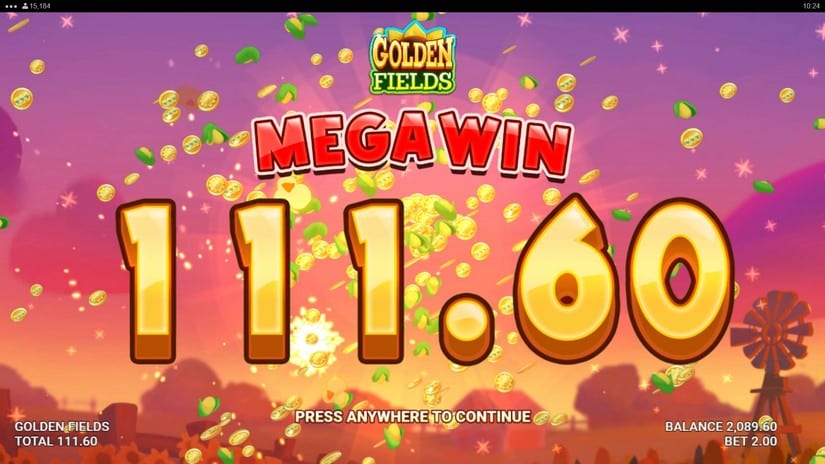 Golden Fields slot screen 5