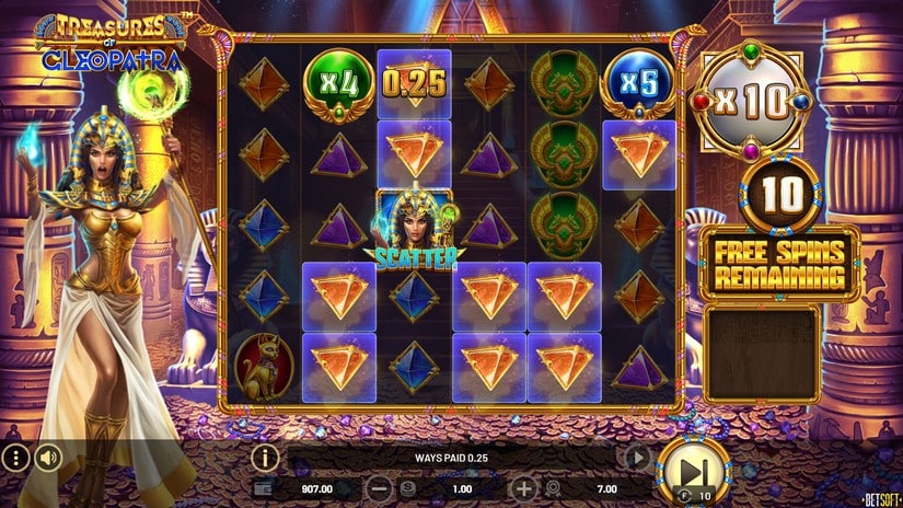 Treasures of Cleopatra slot screen 3
