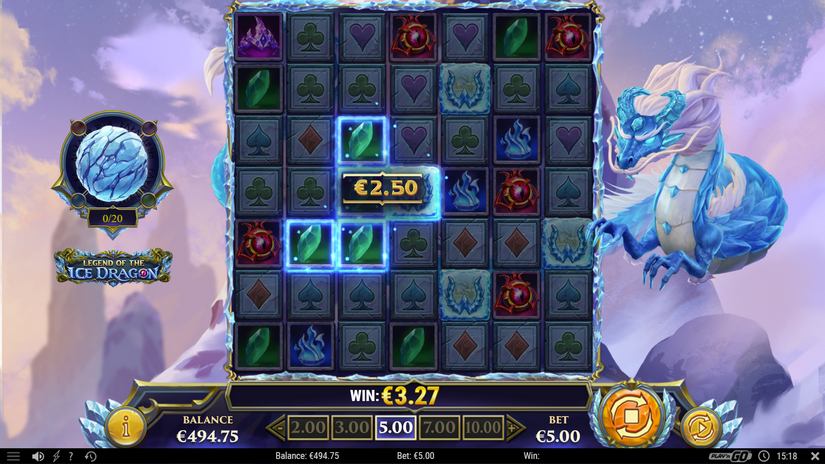 Legend of the Ice Dragon slot screen 1