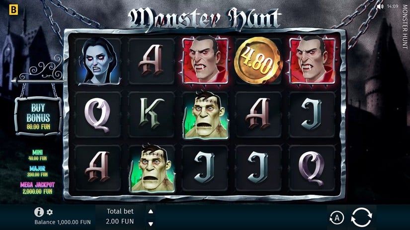 Monster Hunt slot screen 1