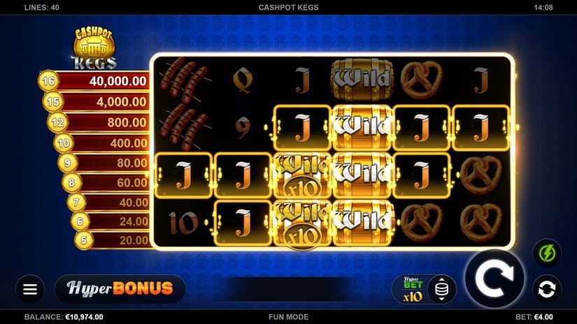 Cashpot Kegs slot screen 3