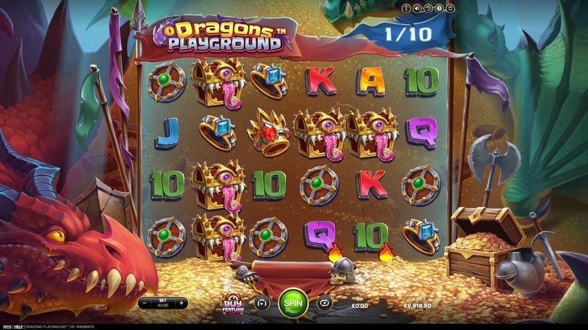 Dragons Playground slot screen 1