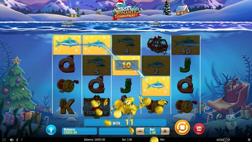Boat Bonanza Christmas slot screen 4