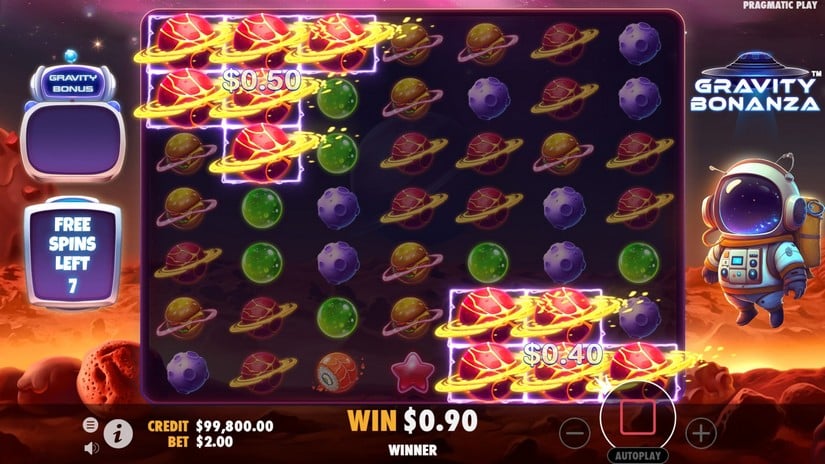 Gravity Bonanza slot screen 3