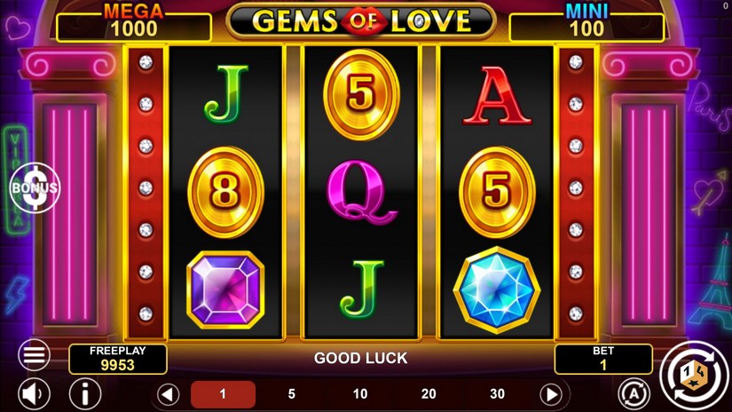 Gems Of Love Hold And Win slot screen 2