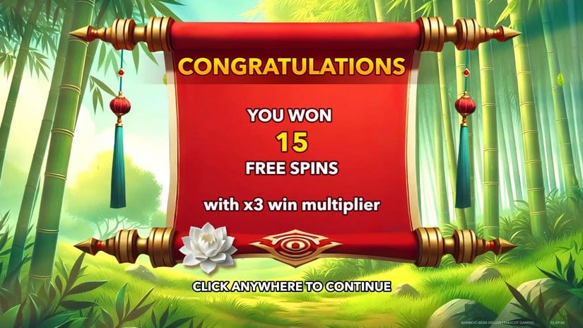 Bamboo Bear Deluxe slot screen 2