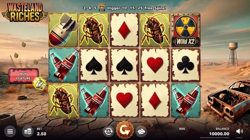 Wasteland Riches slot screen 1