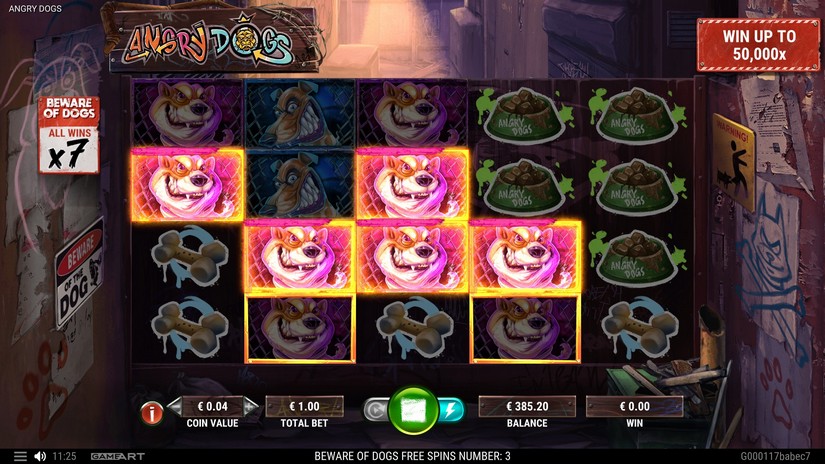 Angry Dogs slot screen 7