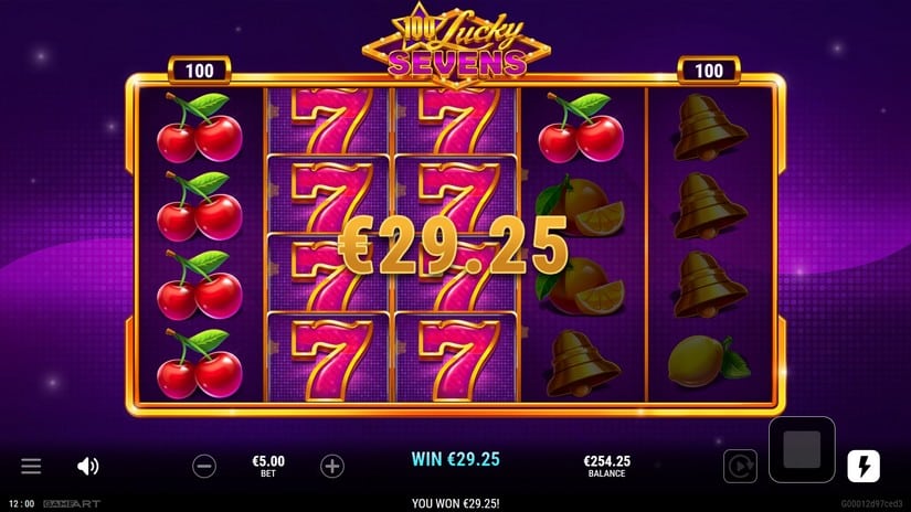 100 Lucky Sevens slot screen 5