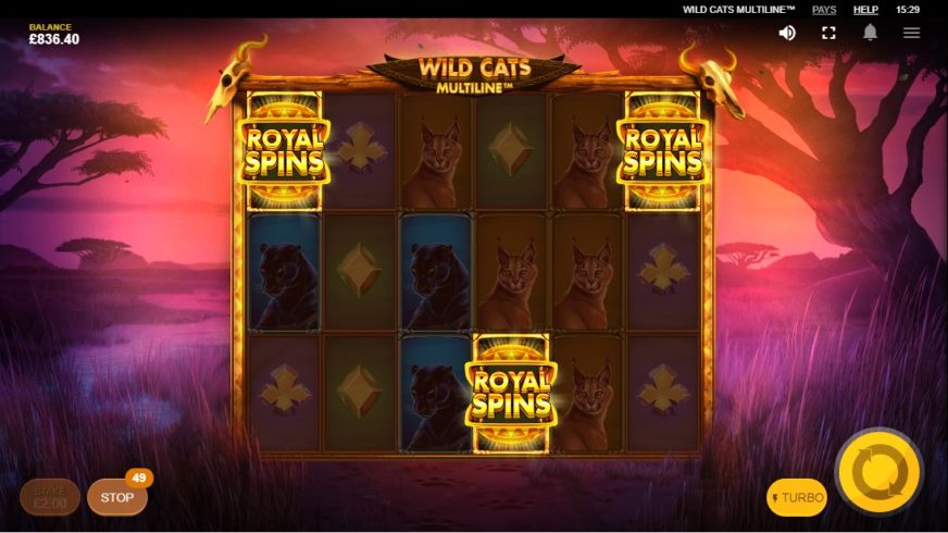 Wild Cats Multiline™ slot screen 5
