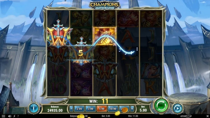 Champions of Mithrune slot screen 2