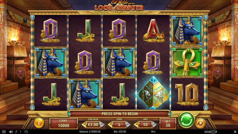 Cat Wilde and the Lost Chapter slot screen 1