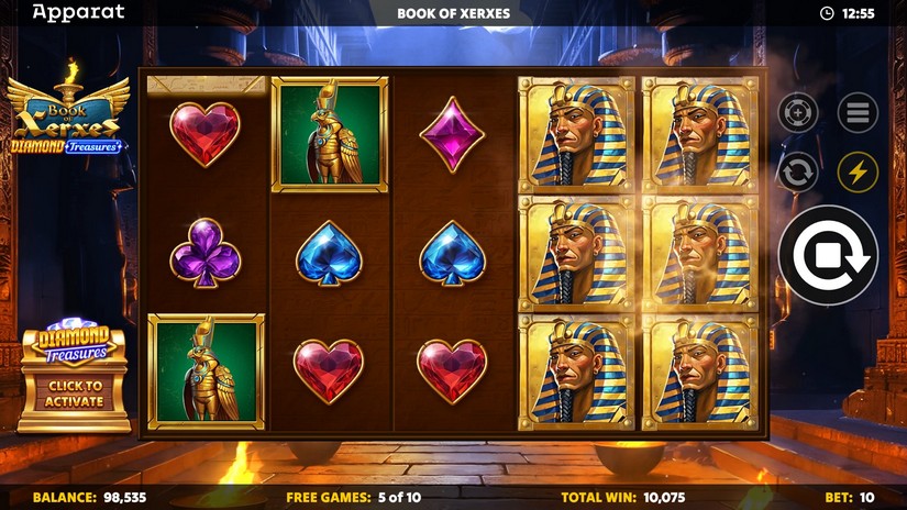 Book of Xerxes – Diamond Treasures slot screen 4